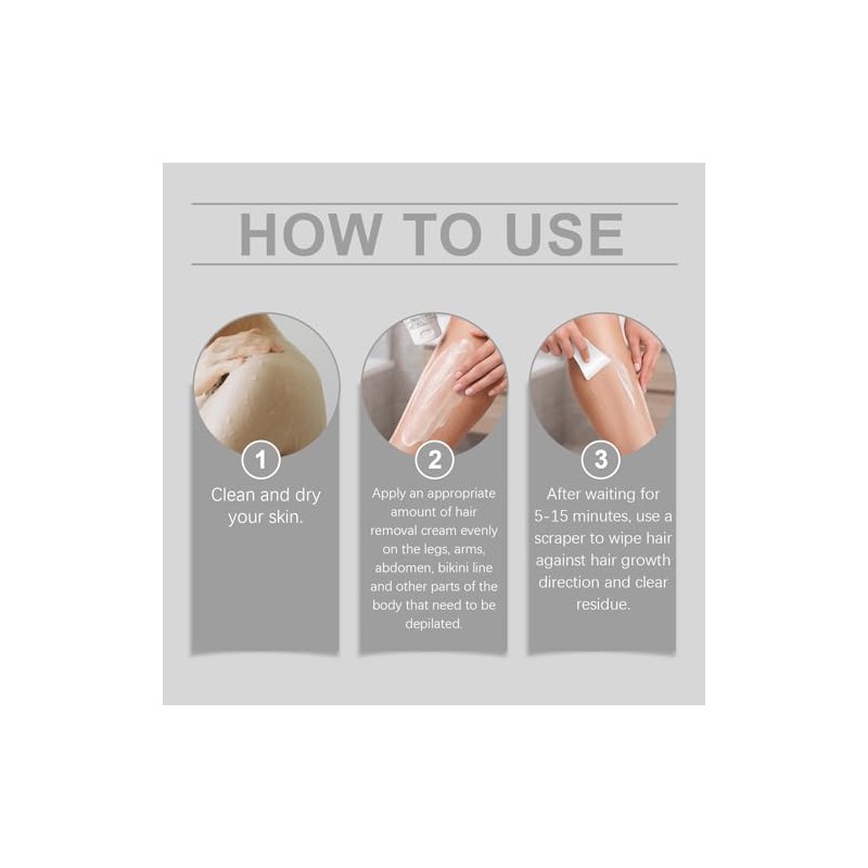 Crema Depilatoria 2 en 1 para Mujer, con Ingredientes Naturales