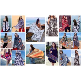 MAIRY Scarf Women's Stole Women's Festive Multifunctional Scarf Stole Colours Polyester Colourful Multicoloured Scarves & Scarves Neckerchief for All Year Round XXL Scarf Women's Scarf, M16506