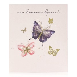 UK Greetings Mother's Day Card With Envelope - Butterfly Design,Pink
