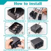Twidec/Marine Rocker Switch Box Waterproof 12V 3 Gang Blue LED