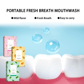 60PCS Travel Size Mouthwash,Portable Mini Mouthwash,Long-Lasting Freshness Travel Mouth Wash for Oral Care A30