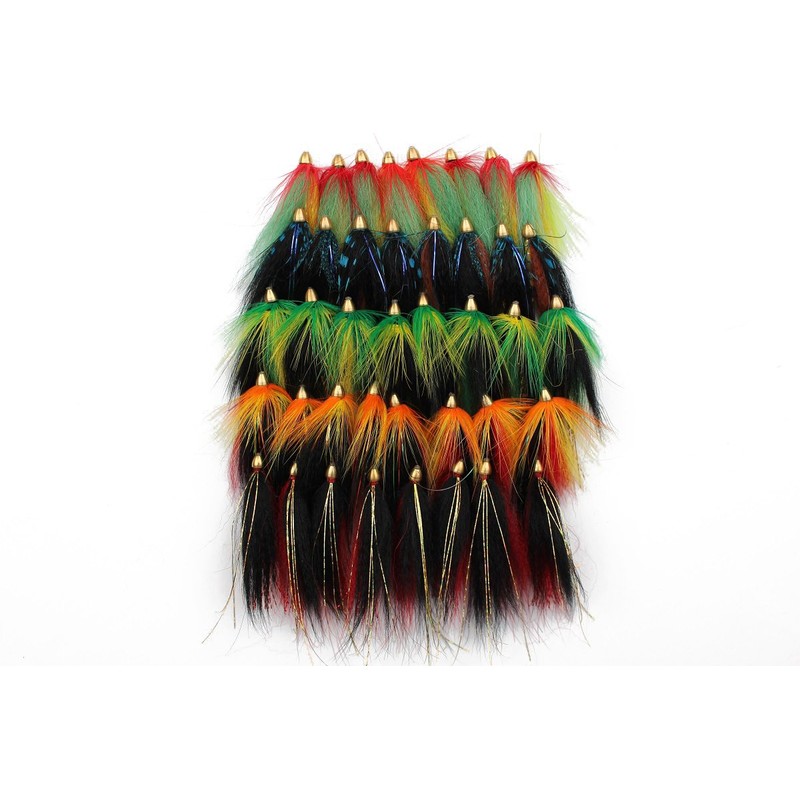 Tigofly 40pcs Cone Head Tube Streamer Fly Set - 5