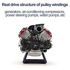 Aswalling Mini V8 Engine Running Kit, Ax90104 Scx10 Second Generation Capra VS4-10 Pro Ultra