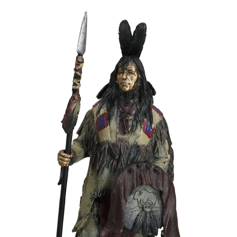 Koitsenko Indian Tribal Hunter Warrior Chief Holding Spear And Shield