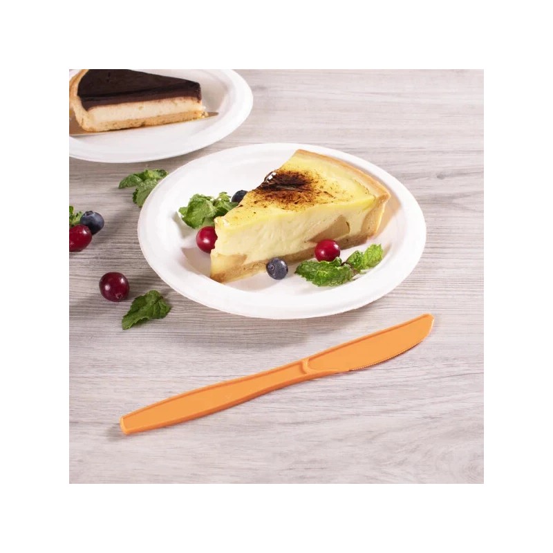 Karat PP Plastic Extra Heavy Weight Knives - Orange -