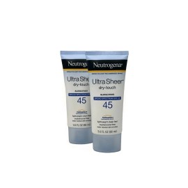 Neutrogena Ultra Sheer Dry-Touch Sunscreen Lotion SPF 45 3 Oz, 2PACK- EXP 2027