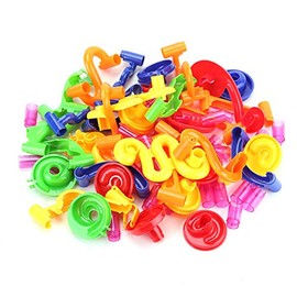 PLUS PLUS Bloques de construcción entrelazados de 240 piezas para niños, juguetes de conexión de extremo abierto, minimanipuladores STEM Bin - Tubo de