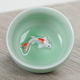 Scizorito Kung Fu Tea Set, Exquisite Gifts Box Set, Koi Fish Celadon Style, Perfect for Father's Day, Mother's Day, Birthdays, Christmas