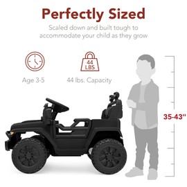 Best Choice Products 6V Kids Ride On Toy, Mini Truck, Electric Play Car w/Parent Remote Control, 4-Wheel Suspension, LED Lights, 2 Speeds, Functional Horn, 3.1MPH Max Speed - Black