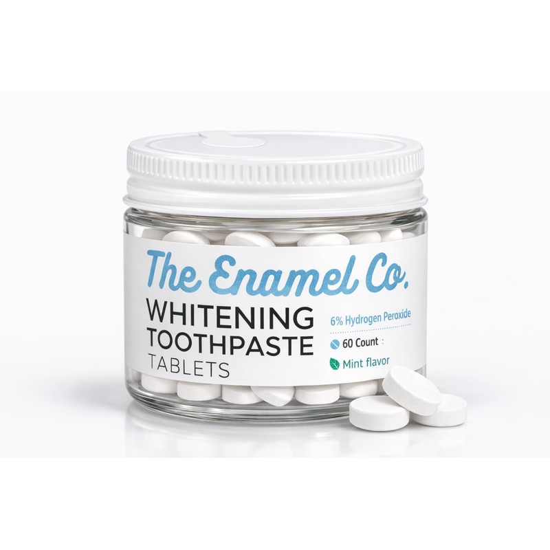 Premium Whitening Toothpaste Tablets – 6% Hydrogen Peroxide – Eco
