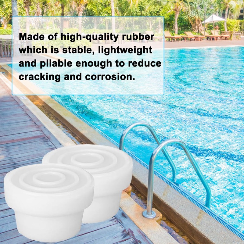Qloby 4 Pack Pool Ladder Bumpers for Inground Pool, Rubber