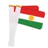 25 Packs Small Kurdistan Flags on Handheld Stick，Miniature Kurdish Flag