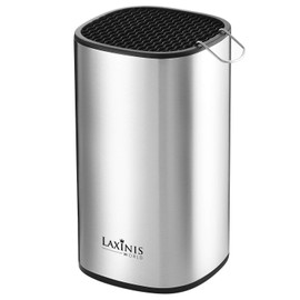 Universal Knife Block, Stainless Steel Knife Holder, Knife Organizer, Modern Rectangular Design, 8.5” by 5”(knives not included)