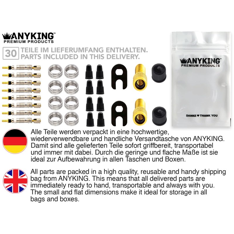 Presta Presta Presta Bicycle Valve Replacement Set 30 Pieces