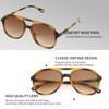 AOURBENE Classic Retro Round Polarised Aviator Sunglasses for Men and