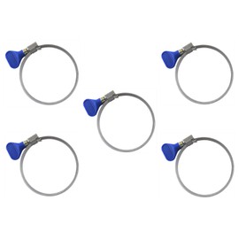 Taytools 114913 5-Piece 2-1/2” Hose Clamp Keyed Thumb Screw Easy Release Dust Collector Hose Clamps