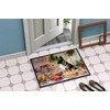 Caroline's Treasures DAC3857MAT Norwegian Elkhound Christmas Cookies Doormat Front Door