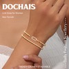 Dochais Gold Bracelets for Women Dainty Cross Heart Charm Bead