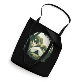 Camping Themed Tent In Woods Outdoor Adventure Tote Bag