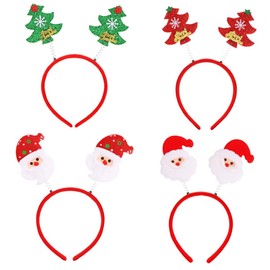 FOMIYES 4pcs Christmas Headband Headbands for Headbands for Head Band Headbands Girl Headbands Hair Accessories Festival Hair Hoop Christmas Headdress Fabric