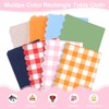 NatNarr 3 Pack Pink Gingham Tablecloths, 54 X 108Inch Disposable