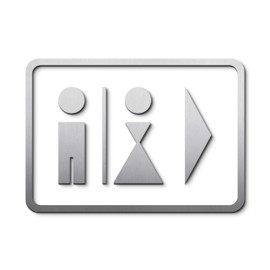 PHOS Design Stainless Steel Direction Sign Right or Left