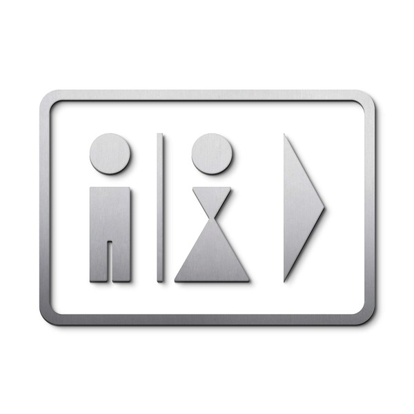 PHOS Design Stainless Steel Direction Sign Right or Left