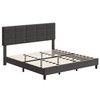 IDEALHOUSE King Size Bed Frame with Headboard, Linen Upholstered King