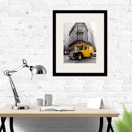 Art Emotion Solid Wood Picture Frame with 2MM Reinforced Glass, Black 16x20 Frame for 11x14 Photo (16x20 without Mat), Hangers for Horizontal or Vertical Display, Set of 2