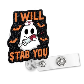 Sixrip Retractable Cute Badge Reel with Swivel Alligator Clip, Medical Gift for Men Women, Funny Nurse Badge Holder Gift for Doctor RN Nurse Nursing (PYX253)