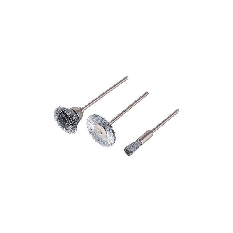wolfcraft Stainless Steel Wire Mini Brush Set 3 Pcs. I