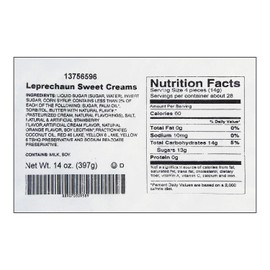 St. Patrick's Day Leprechaun Sweet Cream - 108 Pieces - Individually Wrapped