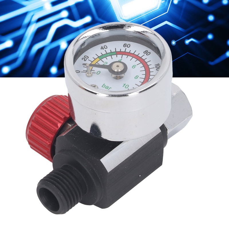 Spray Gun Air Pressure Regulator Aluminum Alloy High Accuracy Adjustment