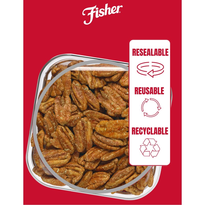 Fisher Snack Glazed Pecans Candied, 24 oz (Pack of 1),