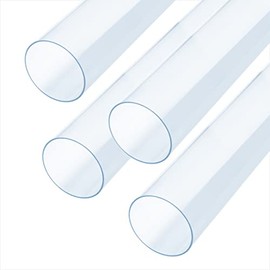 POWERTEC 70272-P4 Clear Pipe, 4-Inch x 36-Inch Long, Rigid Plastic Tubing, 4 PK