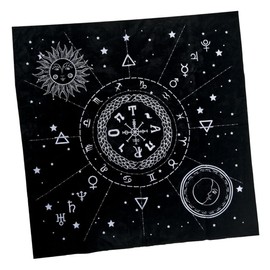 BIUDECO Divination Cards Tablecloth Lightweight Pagan Altar Cloth for Home and Outdoor Use Creative Tarot Tapestry with Professional for Festivals and Parties