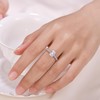 Fahonie 2CT Engagement Rings for Women Emerald cut 5A Cubic