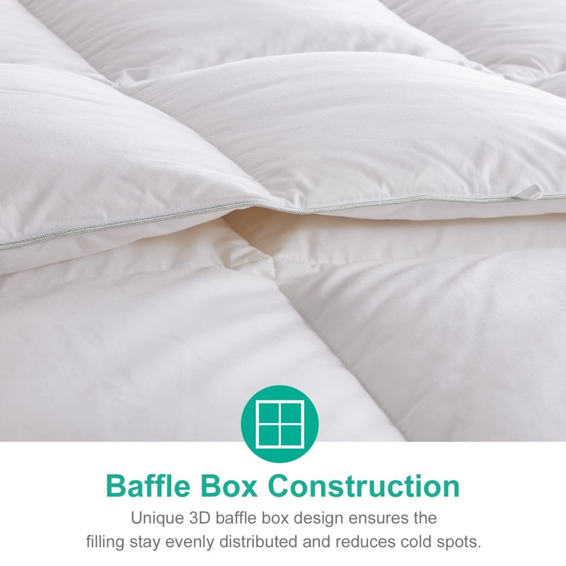 APSMILE All Season Down Feather Fibers Comforter Super King Size