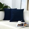 mixeoo Comfy Dark Blue Throw Pillow Covers Decorative Square Velvet