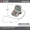Taylor Precision Products - Termómetro digital con sonda y temporizador