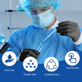 JMU Nitrile Gloves Small Case, 4000 Count, 3.5Mil Disposable Medical Exam Gloves Latex Free Powder Free