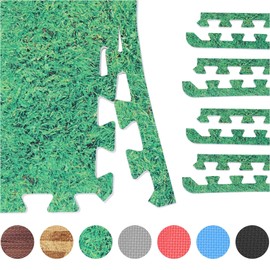 GORILLA SPORTS® Foam Mat Edges Pieces - Set of 8, 60 cm, 1.2 cm Thick, EVA, Non-Slip, in 6 Colours - End Pieces, Floor Protection, Interlocking Floor Tile, Puzzle Exercise Mat, Fitness, Gym, Workout