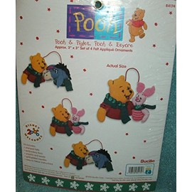 Bucilla - Pooh & Piglet, Pooh & Eeyore Felt Ornament Kit 84174 - 1999 by Bucilla