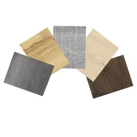 MULGREAT Peel and Stick Floor Tile, 5-Pack Waterproof Vinyl Flooring Samples, Wood-Look Self-Adhesive Luxury Vinyl Plank Flooring for Kitchen & Bathroom, Easy DIY (6x4 Inch, Sample)