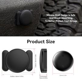 Car GPS Tracker for Vehicles Worldwide GPS Tracker for Vehicles Work with Find My (iOS Only), Car Vehicle Tracking Anti-Lost Locator with App for Cars, Wallet, Pets, Luggage (Black)