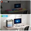 Marbrasse 2 Pack Desk Organizer with Handle, 6 Tier Paper