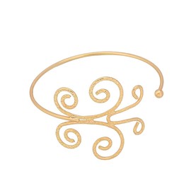 Caiyao Boho Upper Arm Bracelet Cuff Bangle Gold Silver Butterfly Cuff Bracelets Mental Open Upper Arm Bangle Bracelet Adjustable Armband Jewelry for Women-Gold C