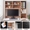 Vercraft Natural Wood College Desktop Bookshelf Dorm Desk Hutch Organizer