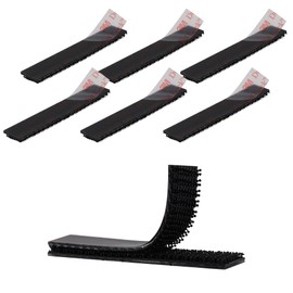 Dual Lock SJ3550 1/2"x 3" 6PCS Black Reclosable Fastener Heavy Duty Interlocking Tape Mushroom Shaped Sticky Hook Lock Mounting Tape for EZ Pass Holder Indoor Outdoor Use