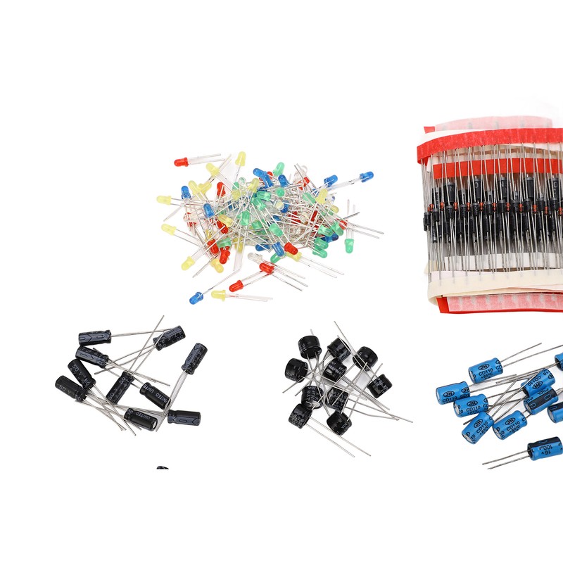 1400 Pcs Set Electronic Components Metal Film Resistor Ceramic Electrolytic
